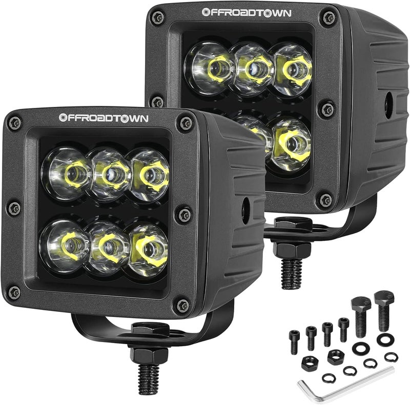 OFFROADTOWN 3'' 120W CREE LED Pods Driving Lights - Image 1